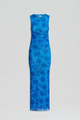 Dresses | Women Scanlan Theodore FLORAL LACE PRINT MESH DRESS Blue