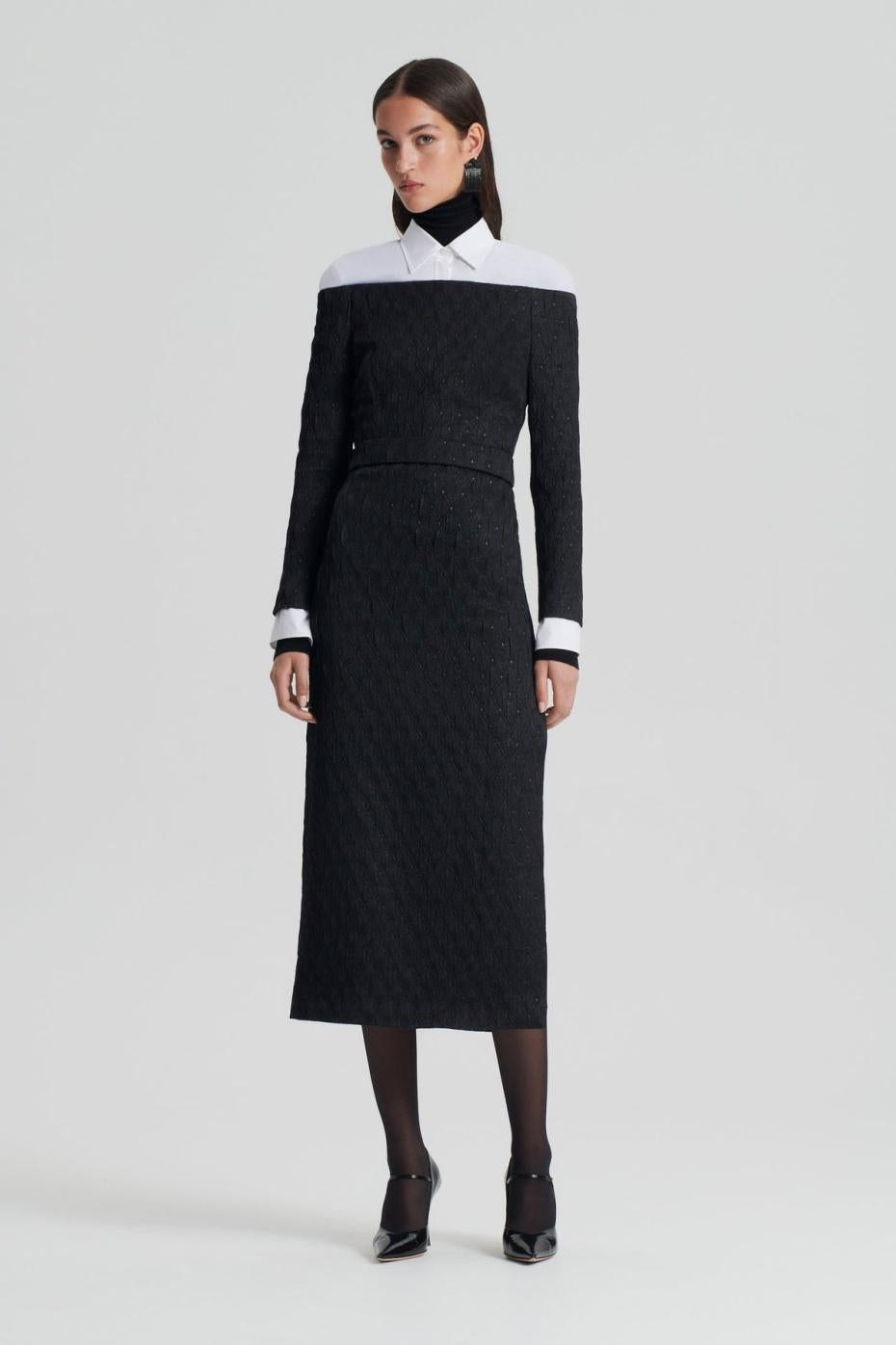 Dresses | Women Scanlan Theodore FRENCH BROCADE DRESS Black