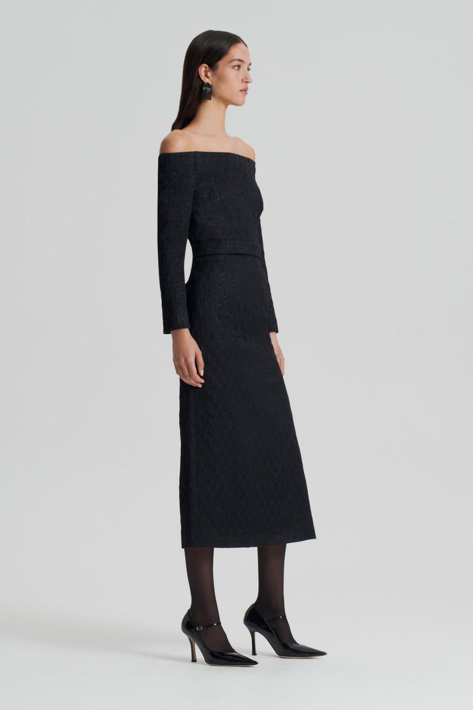 Dresses | Women Scanlan Theodore FRENCH BROCADE DRESS Black