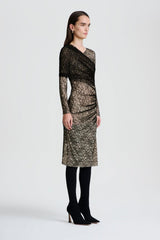 Dresses | Women Scanlan Theodore LACE DRAPE DRESS Black