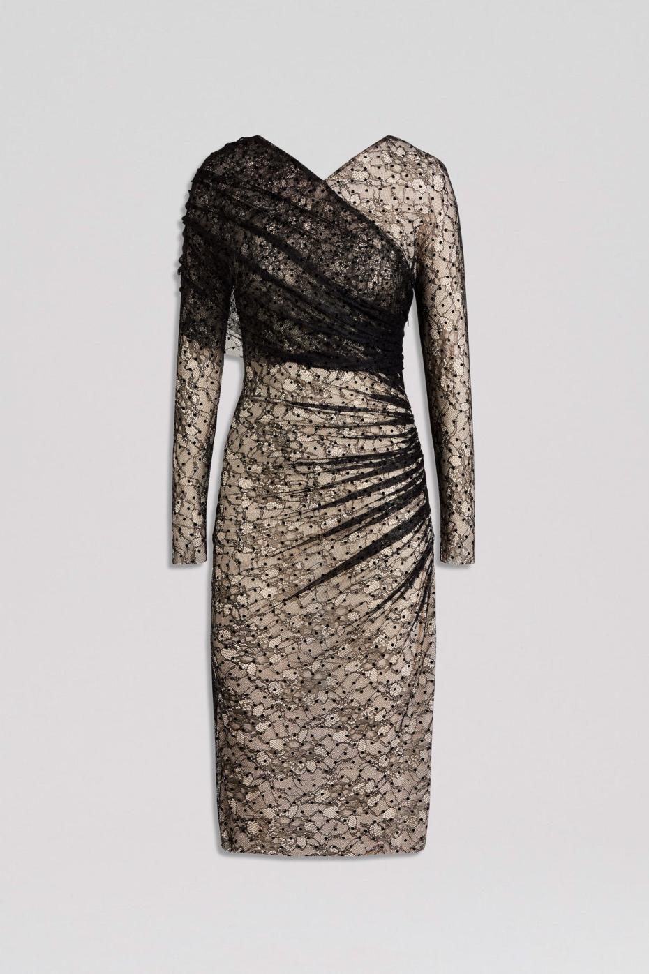 Dresses | Women Scanlan Theodore LACE DRAPE DRESS Black