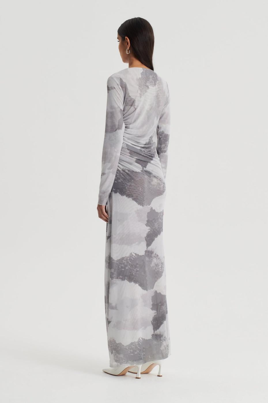 Dresses | Women Scanlan Theodore MESH CLOUD PRINT DRESS Grey