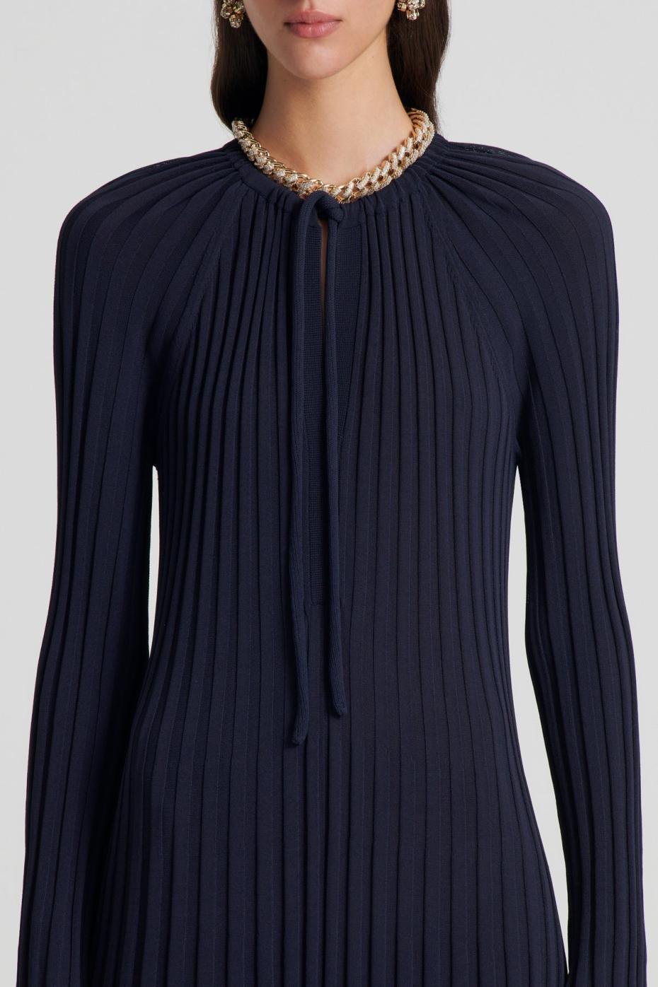 Dresses | Women Scanlan Theodore PLEATED RIB DRAWCORD DRESS Navy