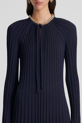 Dresses | Women Scanlan Theodore PLEATED RIB DRAWCORD DRESS Navy