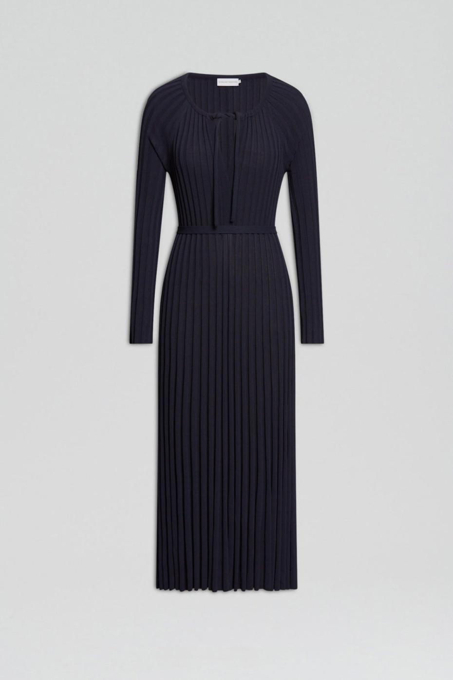 Dresses | Women Scanlan Theodore PLEATED RIB DRAWCORD DRESS Navy