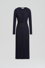 Dresses | Women Scanlan Theodore PLEATED RIB DRAWCORD DRESS Navy