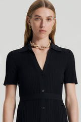 Dresses | Women Scanlan Theodore PLEATED RIB PLACKET DRESS Black