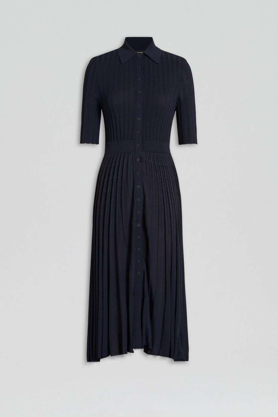 Dresses | Women Scanlan Theodore PLEATED RIB SHIRT DRESS Navy