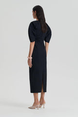 Dresses | Women Scanlan Theodore SATEEN COTTON TAILORED DRESS Black