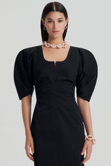 Dresses | Women Scanlan Theodore SATEEN COTTON TAILORED DRESS Black