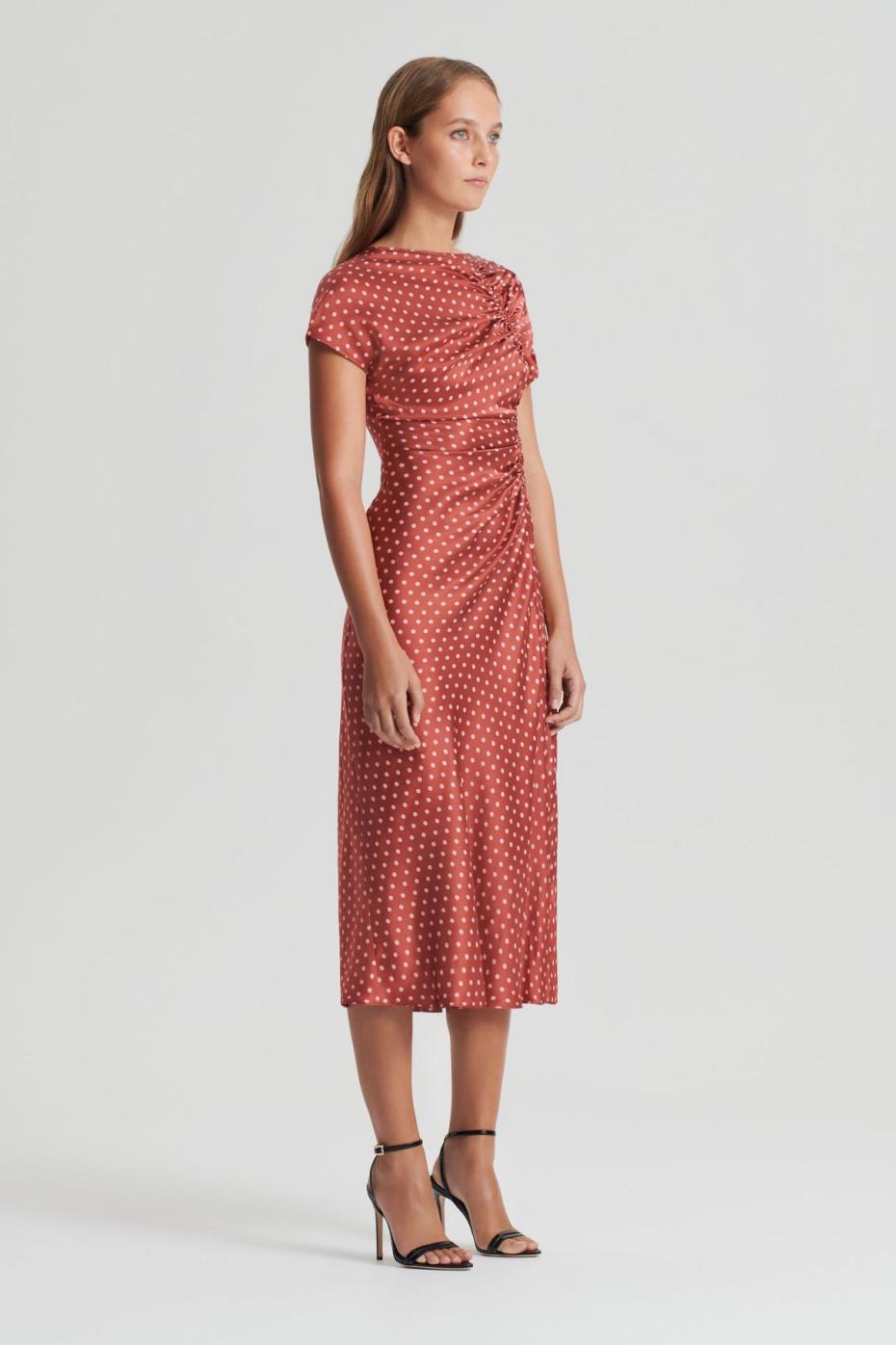 Dresses | Women Scanlan Theodore SATIN SPOT PRINT DRESS Amber