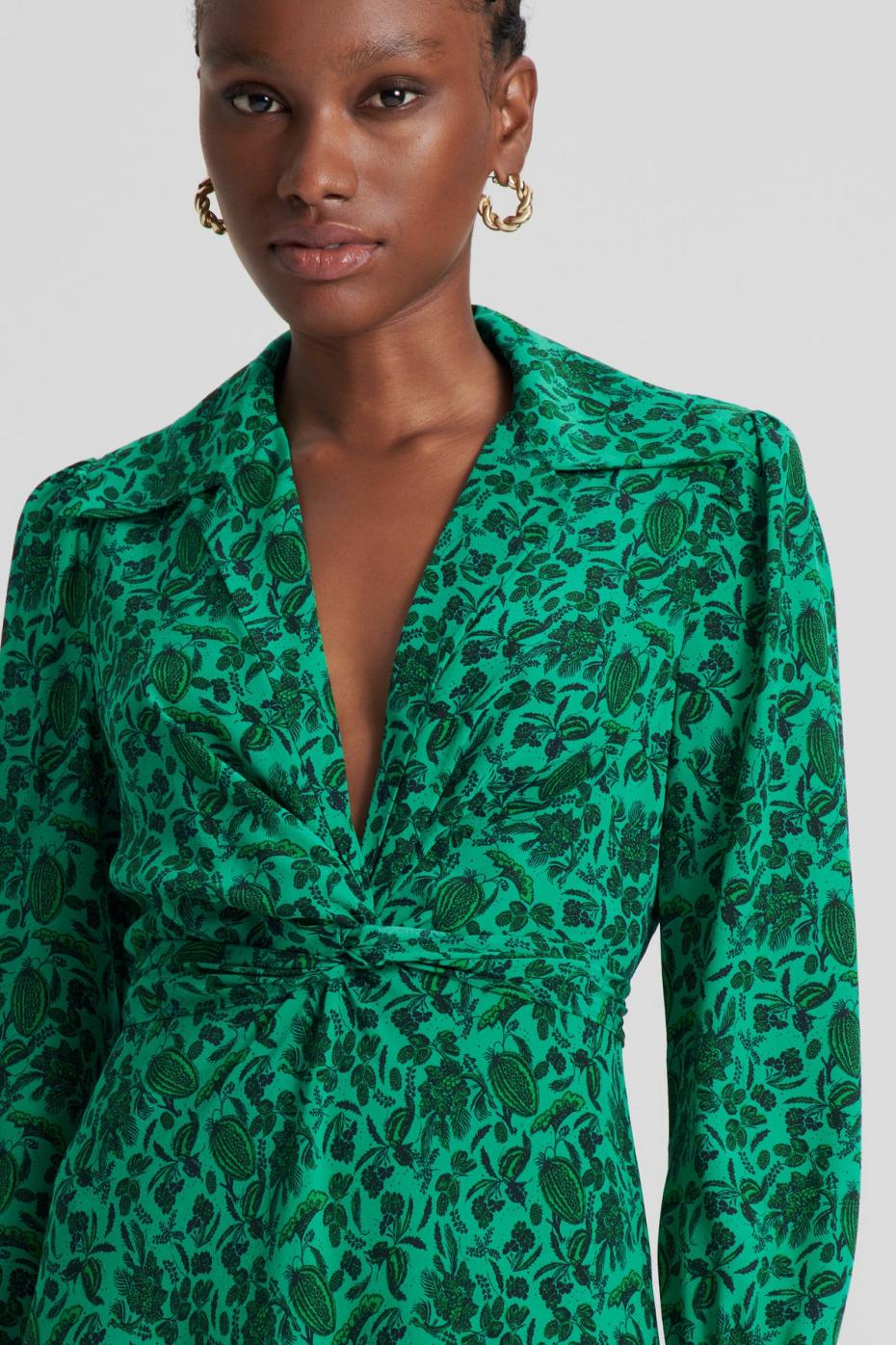 Dresses | Women Scanlan Theodore SILK BOTANICAL DRESS Verde