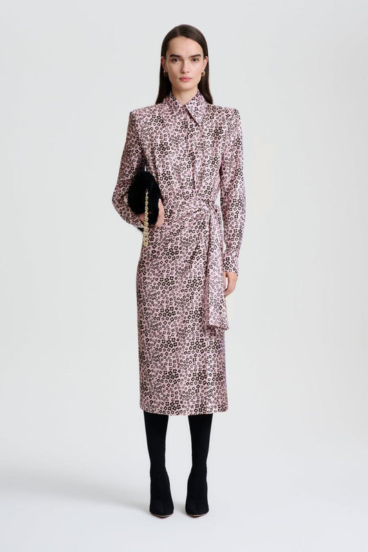 Dresses | Women Scanlan Theodore SILK FLORAL WRAP DRESS Pink/black