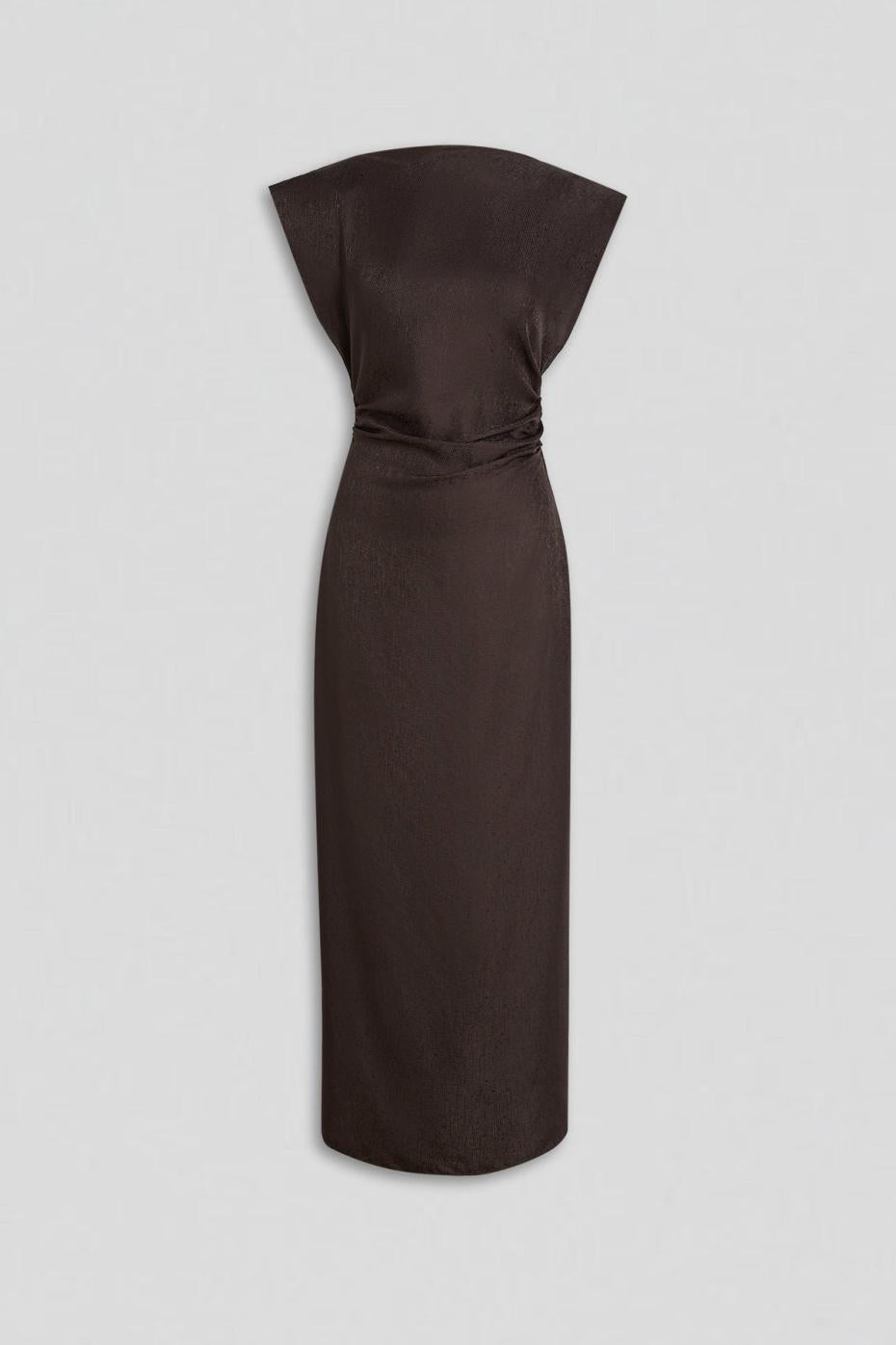 Dresses | Women Scanlan Theodore SILK JACQUARD DRESS Espresso