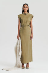 Dresses | Women Scanlan Theodore SILK JACQUARD DRESS Olive