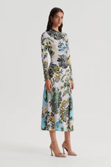 Dresses | Women Scanlan Theodore SILK PRINT GATHER DRESS Pale.grey
