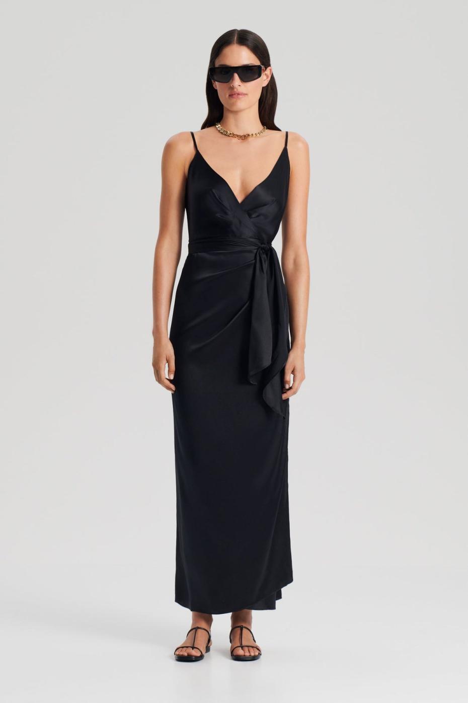 Dresses | Women Scanlan Theodore SILK WRAP DRESS Black