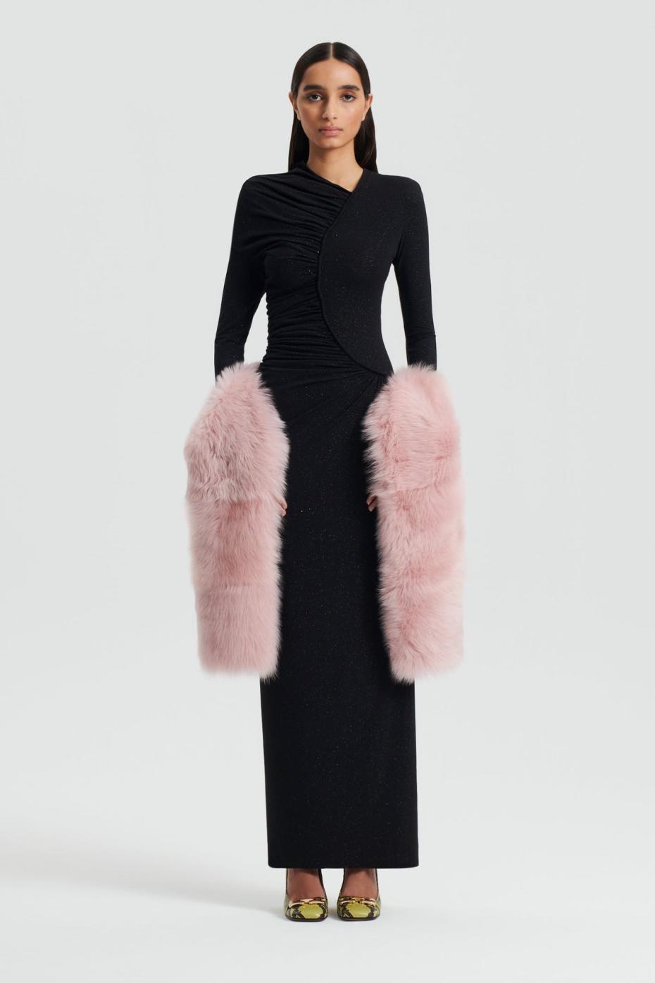 Dresses | Women Scanlan Theodore TINSEL DRAPE GOWN Black