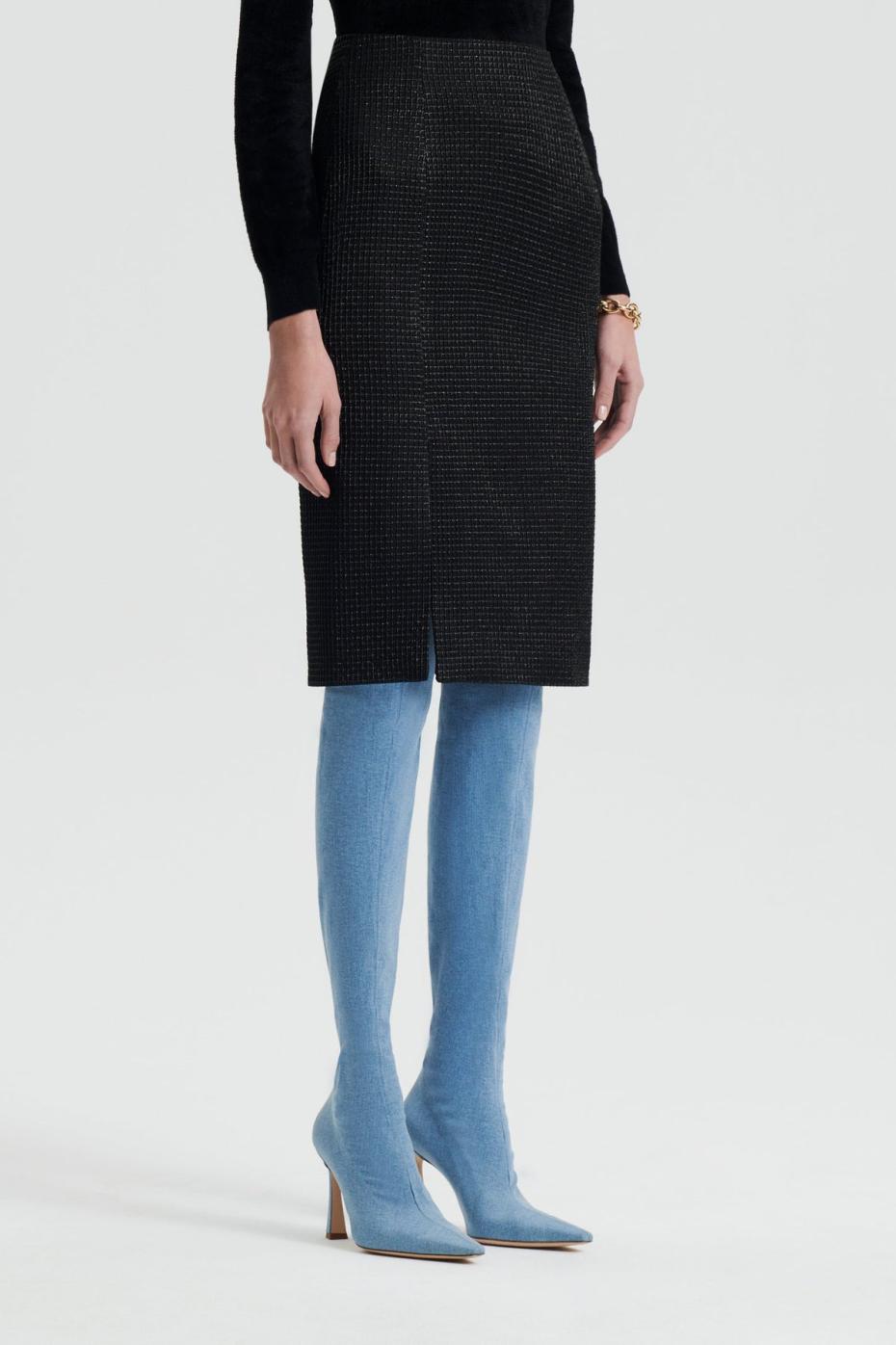 Dresses | Women Scanlan Theodore TINSEL GINGHAM SKIRT Black