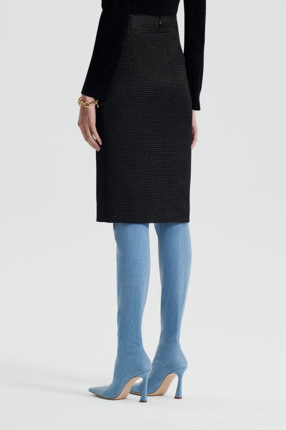 Dresses | Women Scanlan Theodore TINSEL GINGHAM SKIRT Black