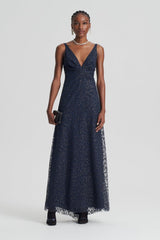 Dresses | Women Scanlan Theodore TINSEL PRINT GOWN Navy