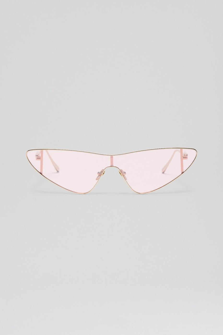 Eyewear | Women Scanlan Theodore ST METAL CAT SHIELD SUNGLASSES Light.gold