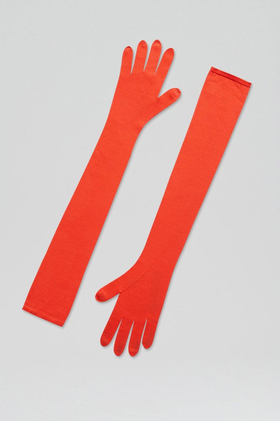 Gloves | Women Scanlan Theodore CREPE KNIT GLOVES Crayon