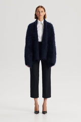 Jackets | Women Scanlan Theodore BRUSHED MOHAIR CARDIGAN 3 Navy