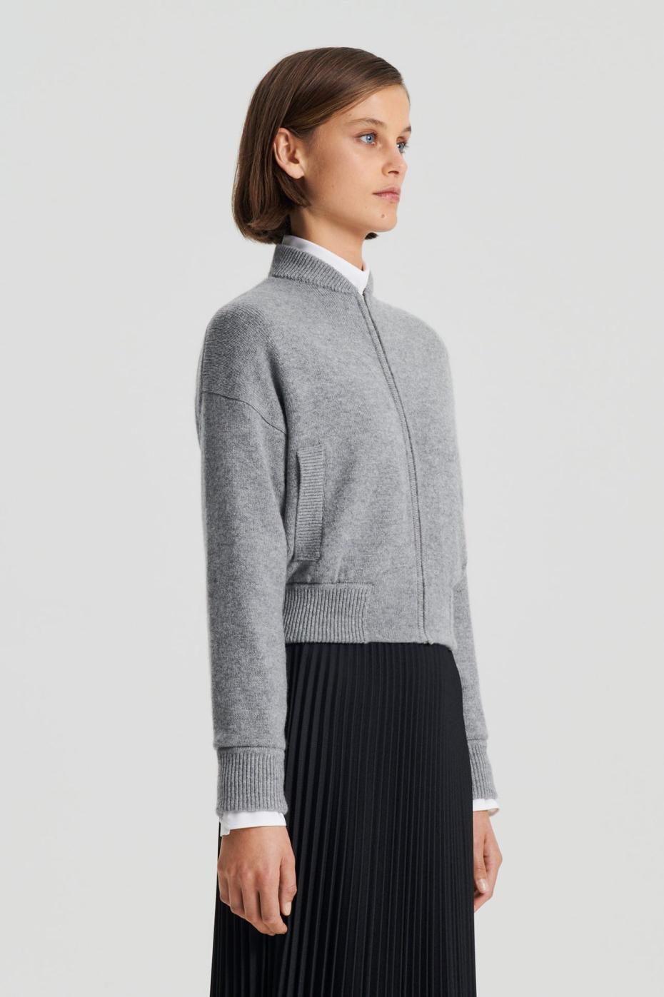 Jackets | Women Scanlan Theodore CASHMERE BOMBER Grey Melange