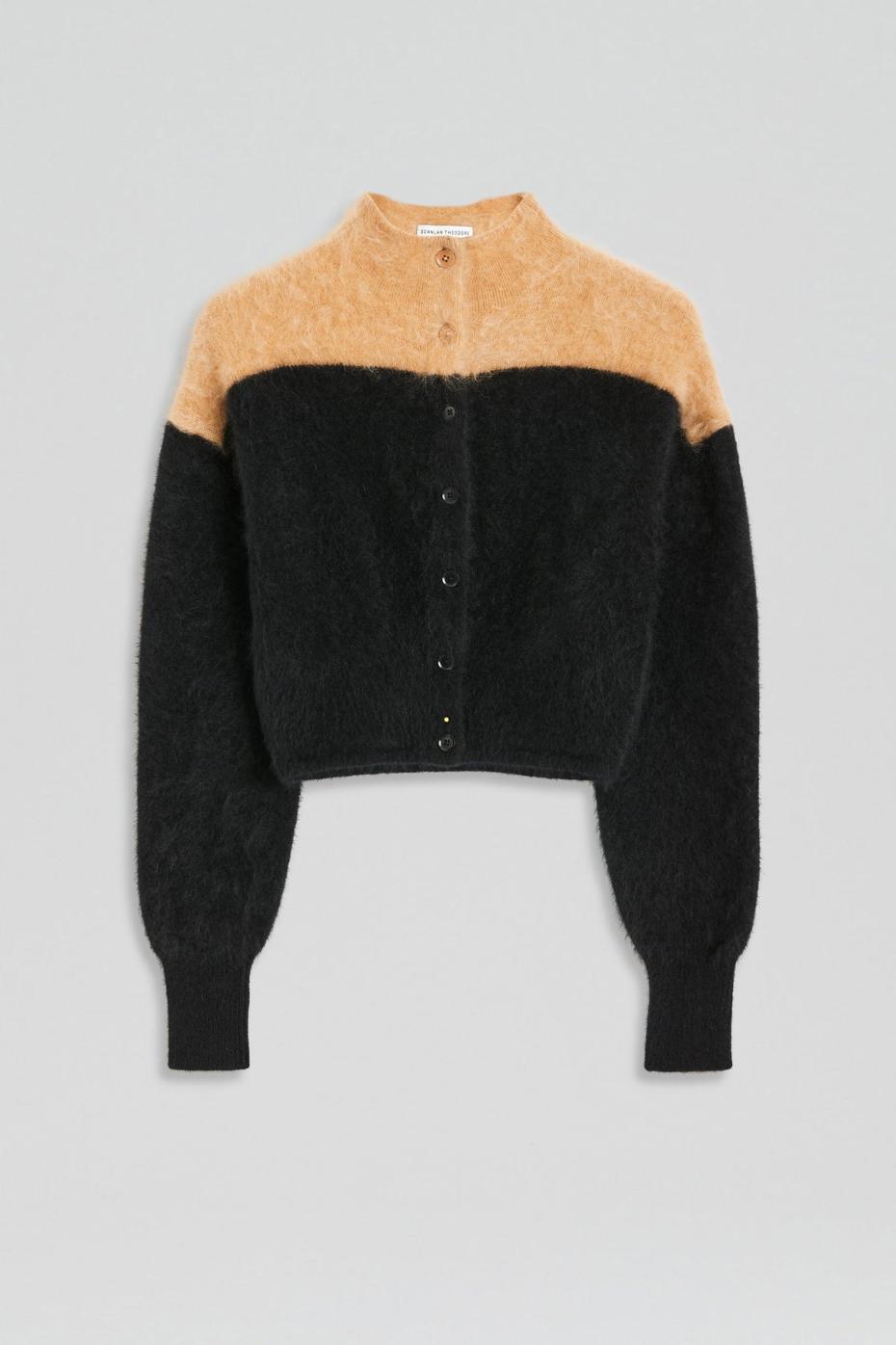 Jackets | Women Scanlan Theodore CASHMERE BRUSHED CARDIGAN Black.camel