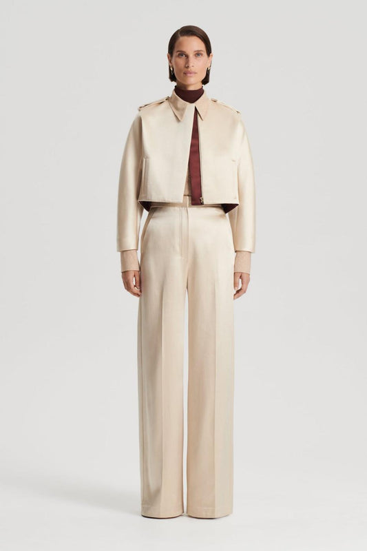 Jackets | Women Scanlan Theodore CONTRAST SATIN COCOON JACKET Gold