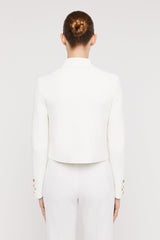 Jackets | Women Scanlan Theodore CREPE KNIT BUTTON JACKET Cream