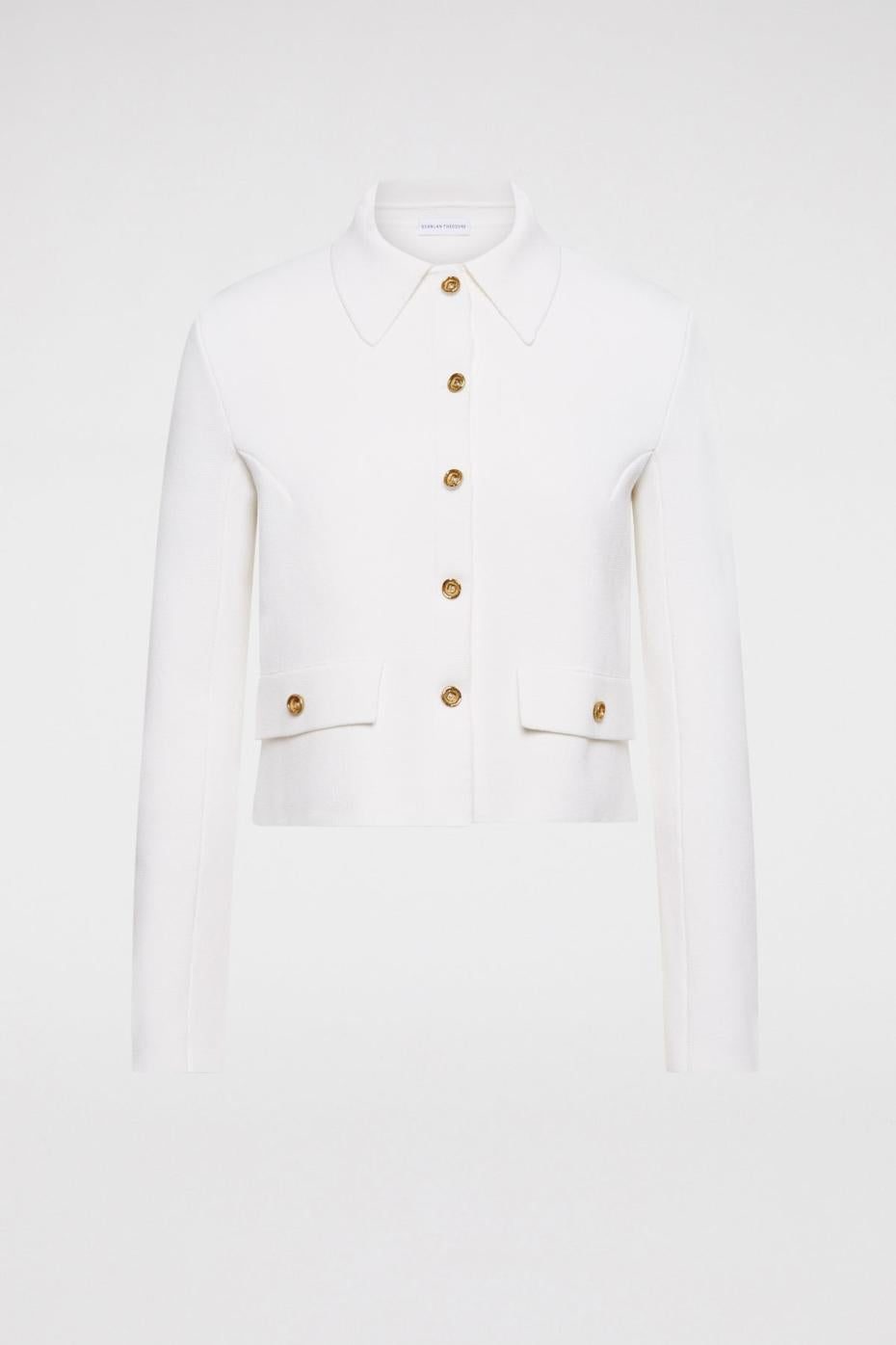 Jackets | Women Scanlan Theodore CREPE KNIT BUTTON JACKET Cream