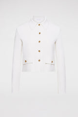 Jackets | Women Scanlan Theodore CREPE KNIT BUTTON JACKET Cream