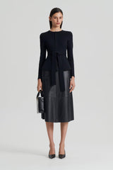 Jackets | Women Scanlan Theodore CREPE KNIT CURVED HEM JACKET Black