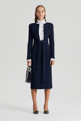 Jackets | Women Scanlan Theodore CREPE KNIT CURVED HEM JACKET Navy