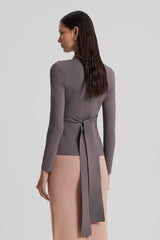 Jackets | Women Scanlan Theodore CREPE KNIT CURVED HEM JACKET Torba