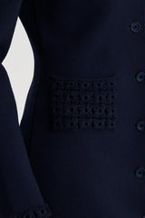 Jackets | Women Scanlan Theodore CREPE KNIT DAISY COAT Navy