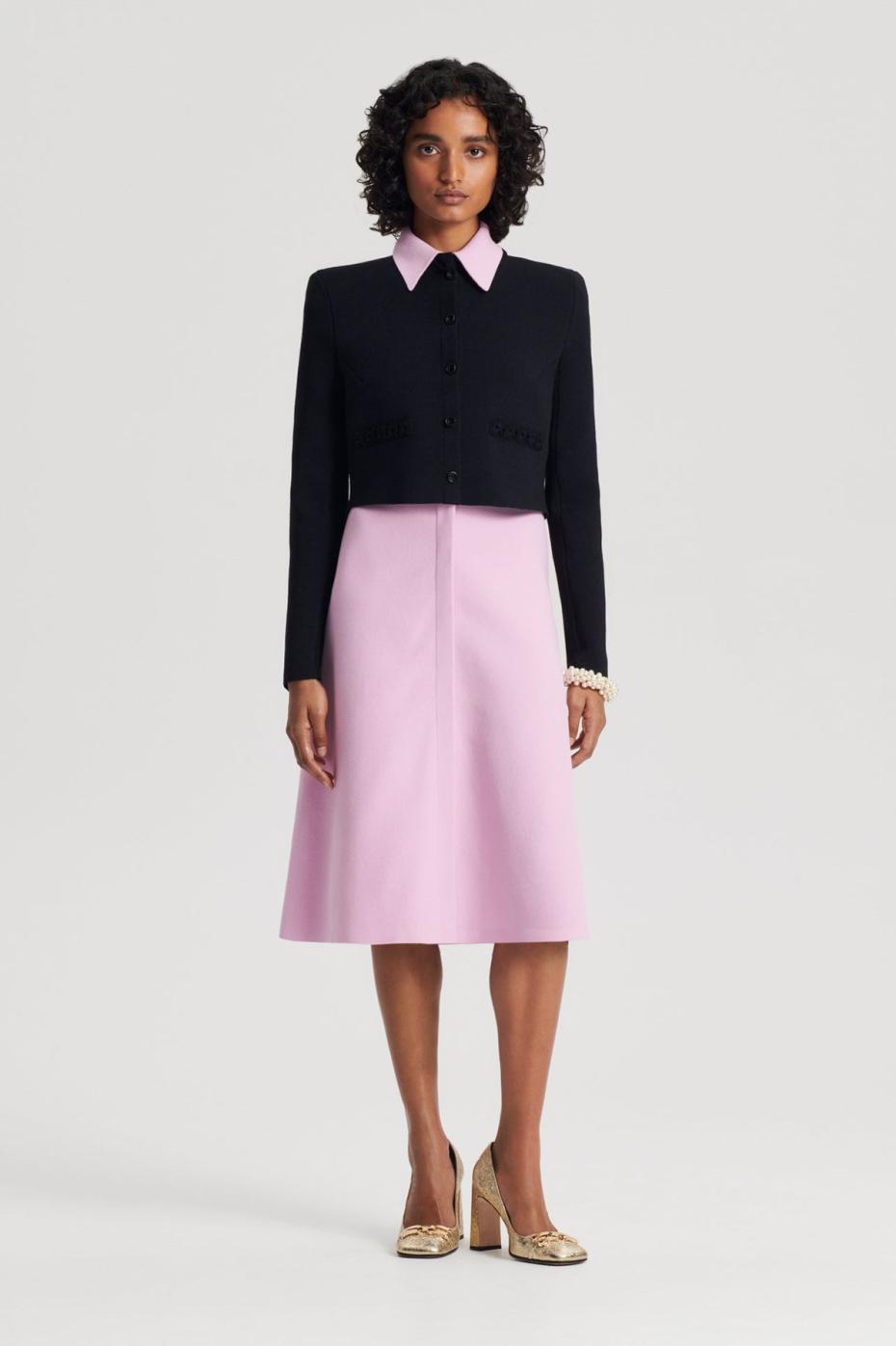 Jackets | Women Scanlan Theodore CREPE KNIT DAISY CROP JACKET Black