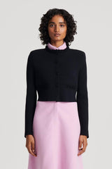 Jackets | Women Scanlan Theodore CREPE KNIT DAISY CROP JACKET Black