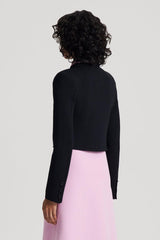 Jackets | Women Scanlan Theodore CREPE KNIT DAISY CROP JACKET Black