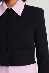 Jackets | Women Scanlan Theodore CREPE KNIT DAISY CROP JACKET Black