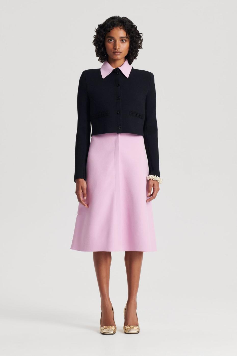 Jackets | Women Scanlan Theodore CREPE KNIT DAISY CROP JACKET Black