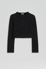Jackets | Women Scanlan Theodore CREPE KNIT DAISY CROP JACKET Black