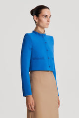 Jackets | Women Scanlan Theodore CREPE KNIT DAISY CROP JACKET Prussian.blue
