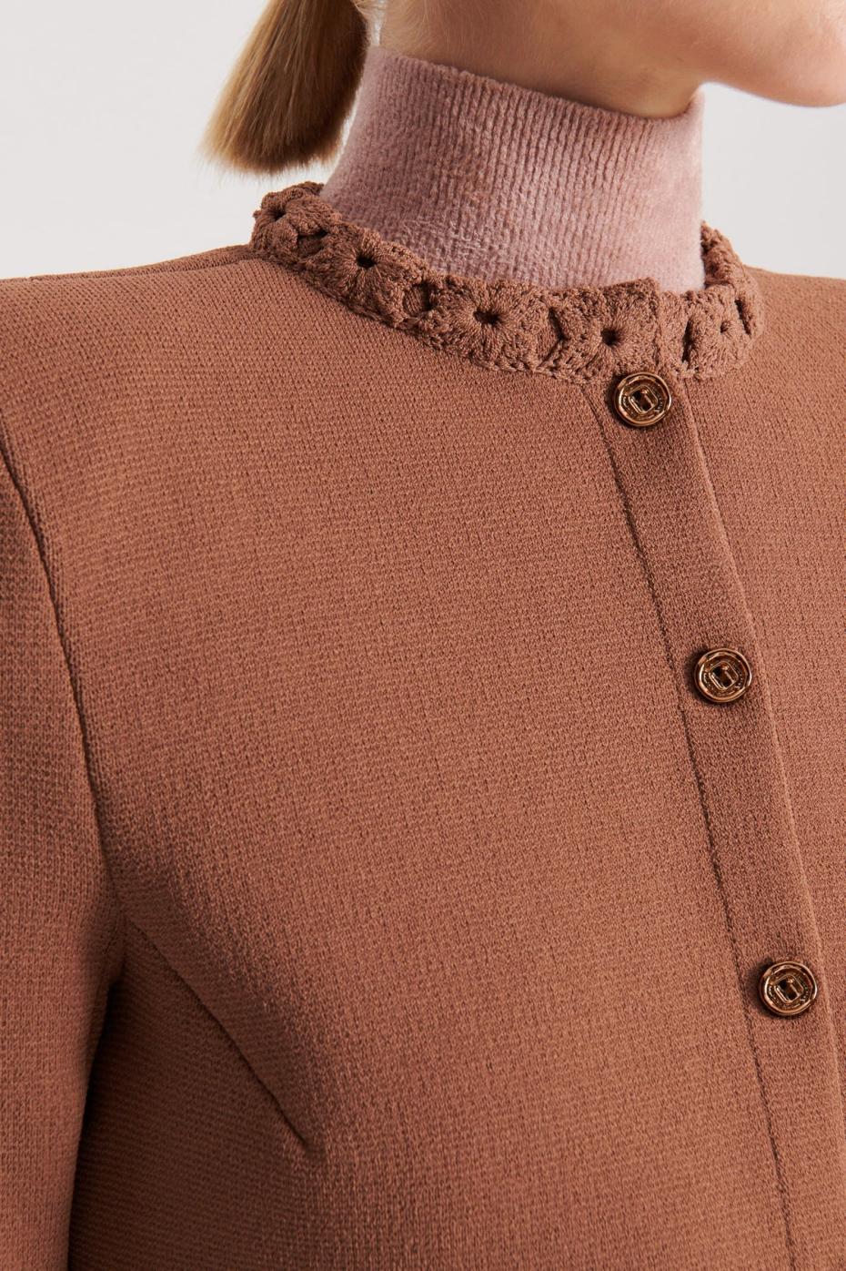 Jackets | Women Scanlan Theodore CREPE KNIT DAISY CROP JACKET Spice