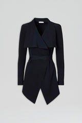 Jackets | Women Scanlan Theodore CREPE KNIT DRAPE FRONT JACKET Navy