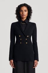 Jackets | Women Scanlan Theodore CREPE KNIT GOLD BUTTON JACKET Black