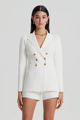 Jackets | Women Scanlan Theodore CREPE KNIT GOLD BUTTON JACKET Cream