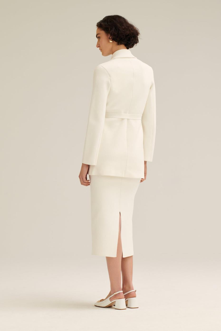 Jackets | Women Scanlan Theodore CREPE KNIT LOOSE TAILORED JACKET Cream